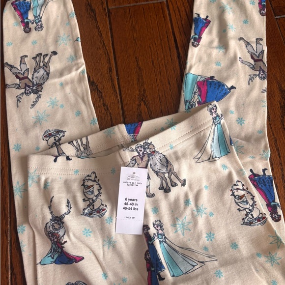 NWT Gap Kids Frozen Anna & Elsa Organic Cotton Pajama Set - Picture 6 of 7